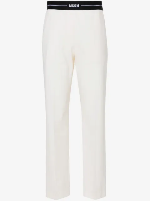 MSGM pantalones ajustados con logo en la pretina