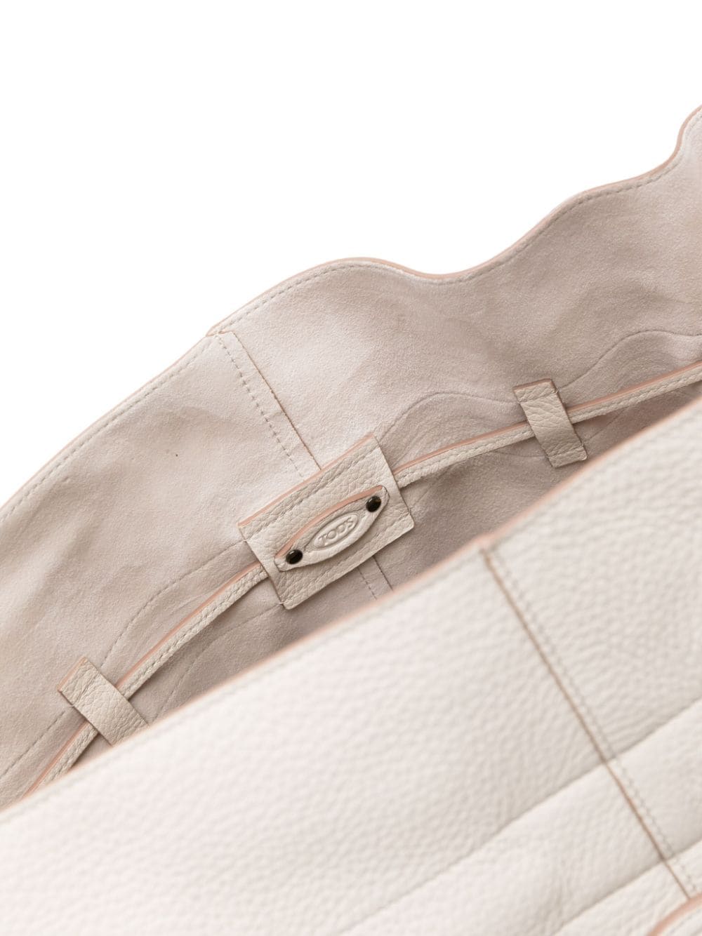 Shop Tod's Medium Di Leather Bucket Bag In White