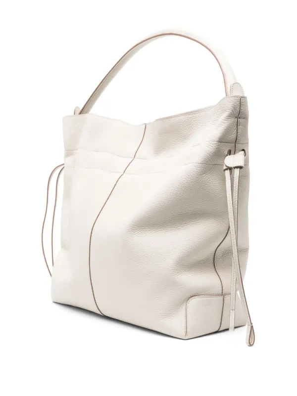 White leather bucket bag sale