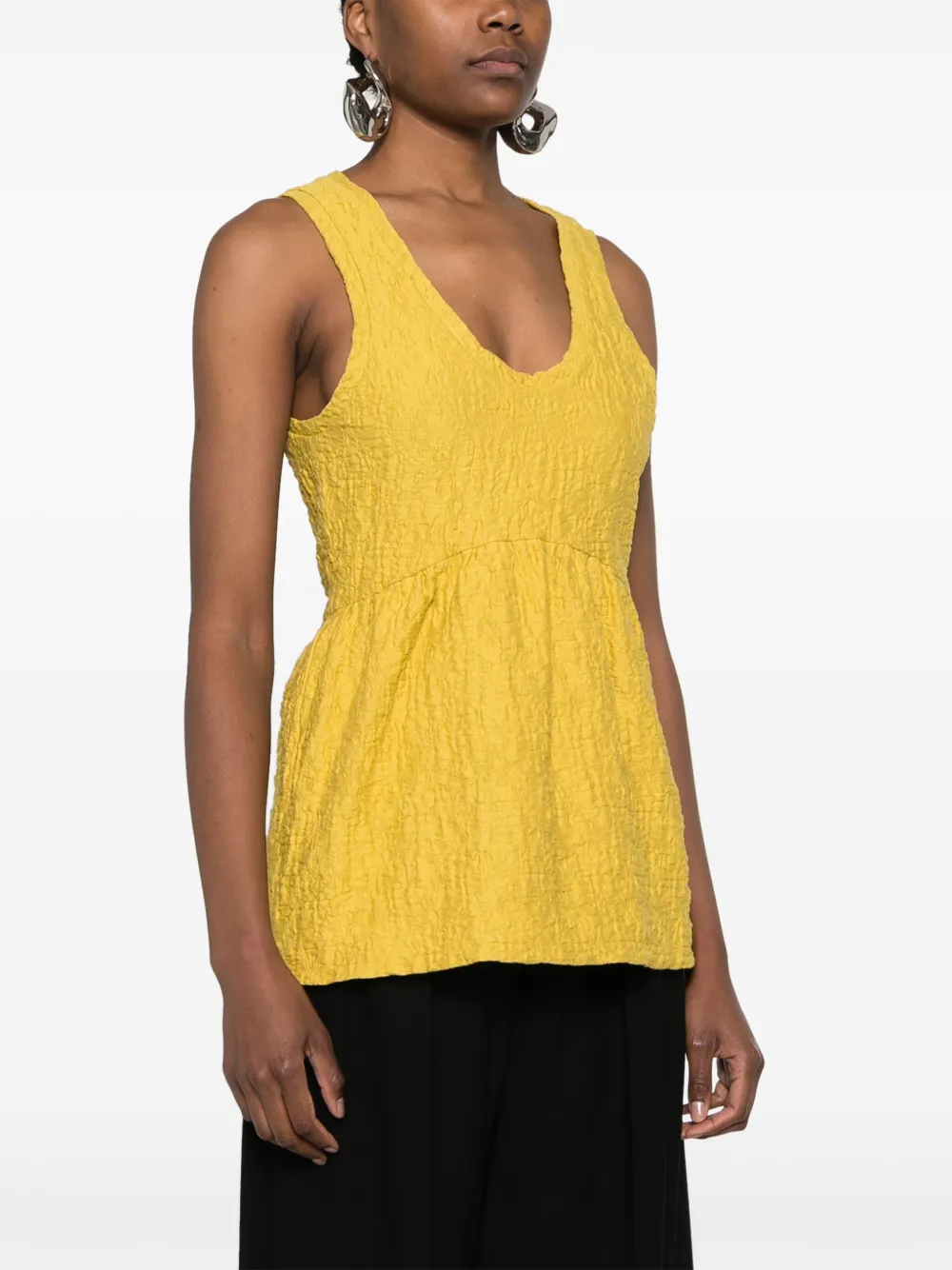 Jil Sander Katoenen tanktop Geel