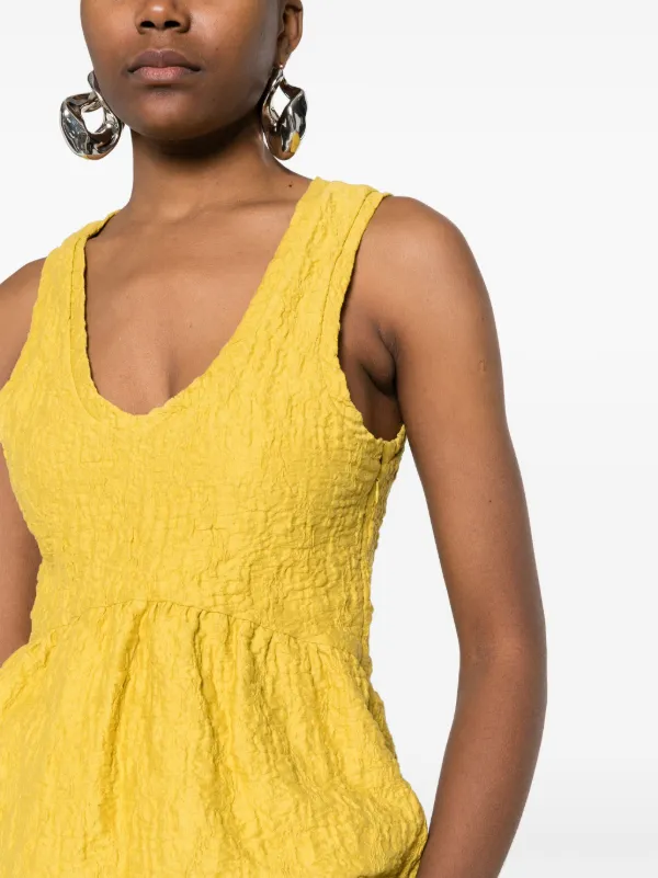 Yellow cotton tank top on sale