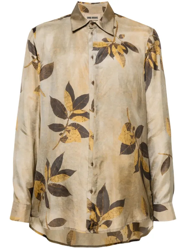 Uma Wang branches-printed Shirt | Neutrals | FARFETCH IN