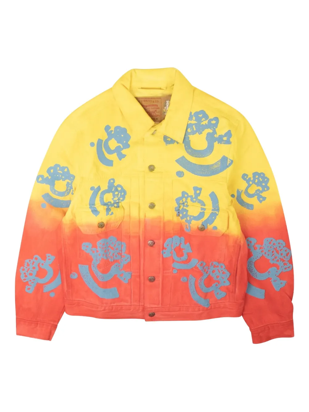 Denim Tears Denim jack met kleurverloop Geel