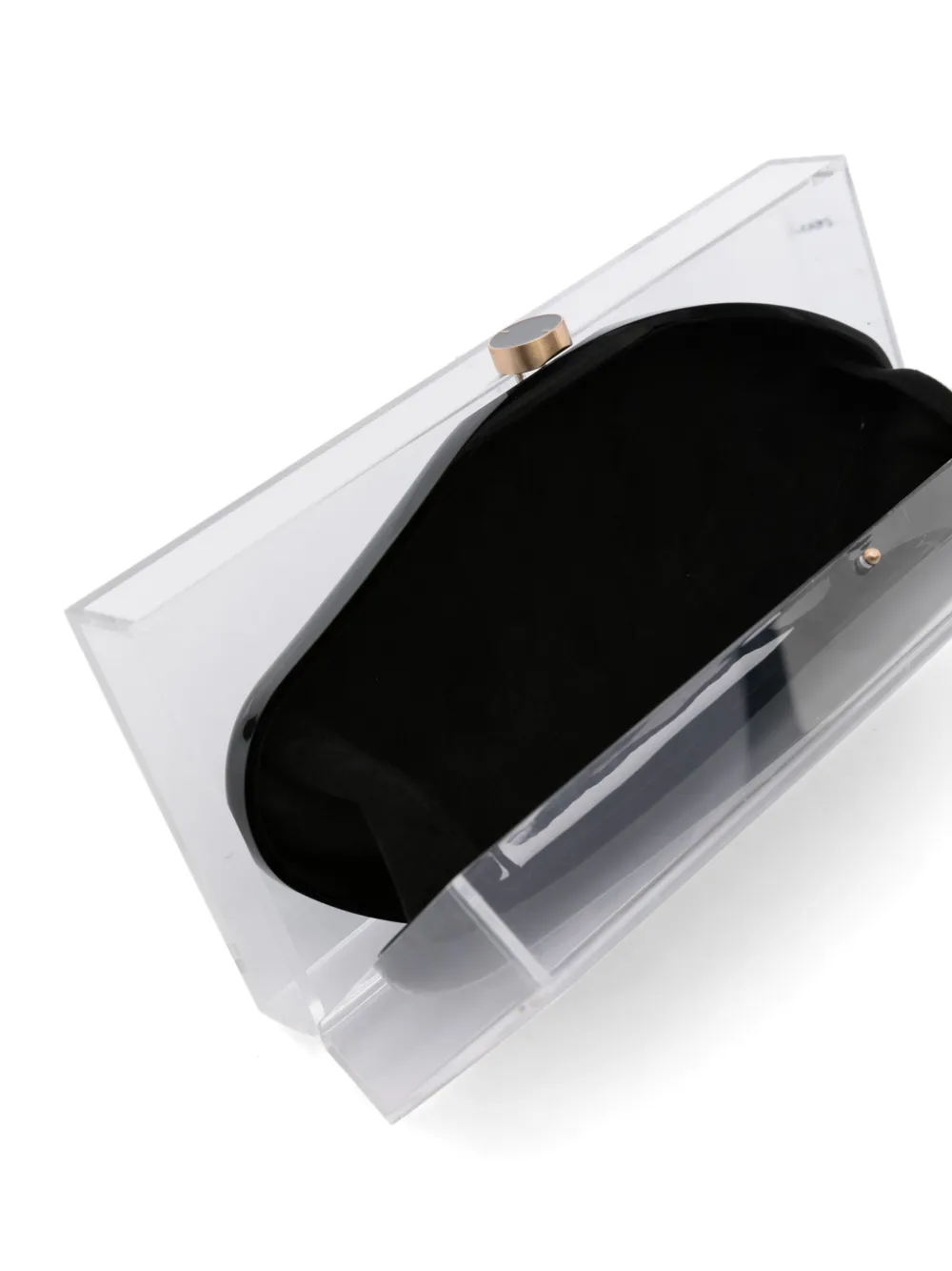 Cult Gaia Annika Transparent Clutch Bag In Black
