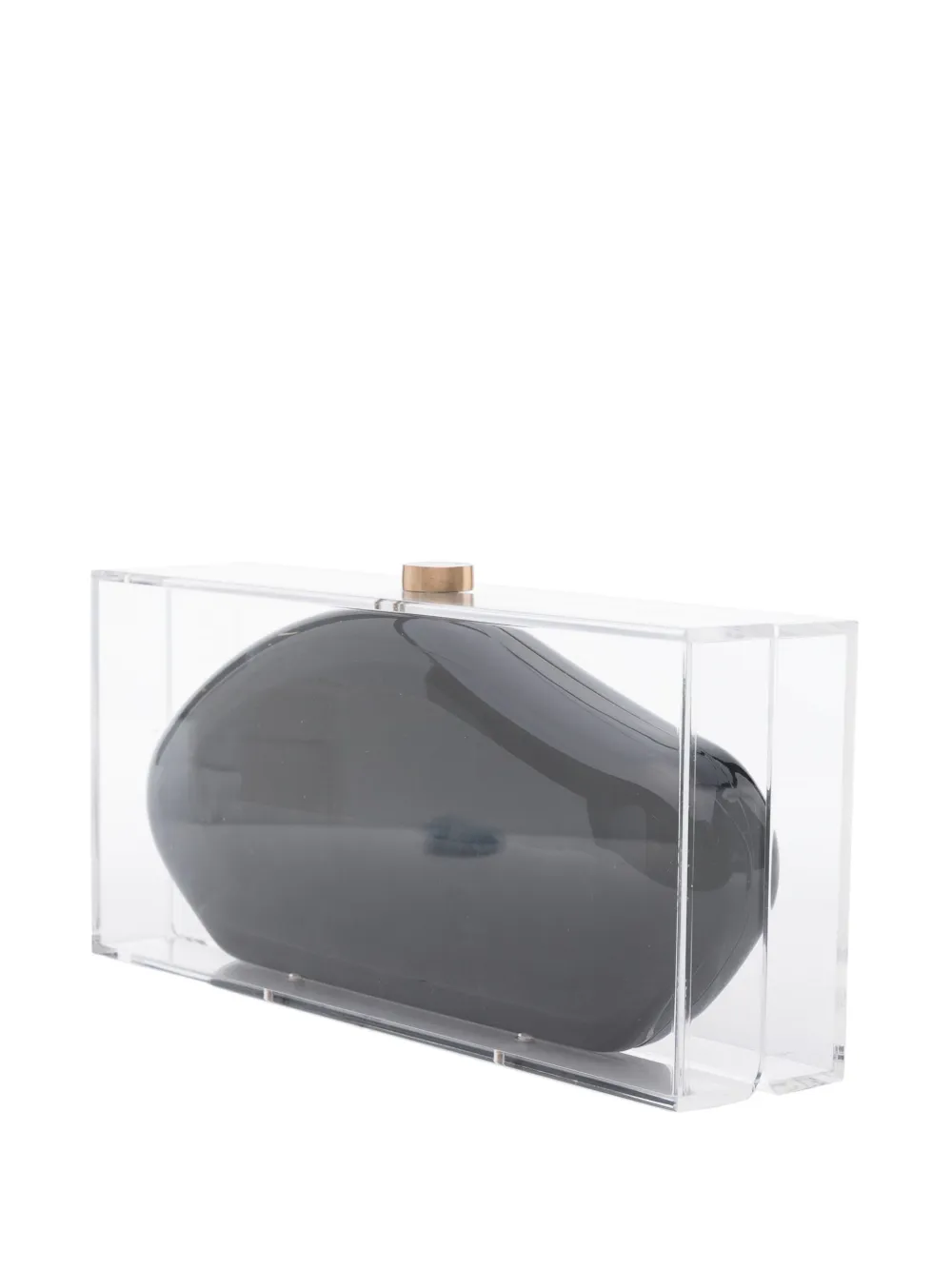 Cult Gaia Annika Transparent Clutch Bag In Black