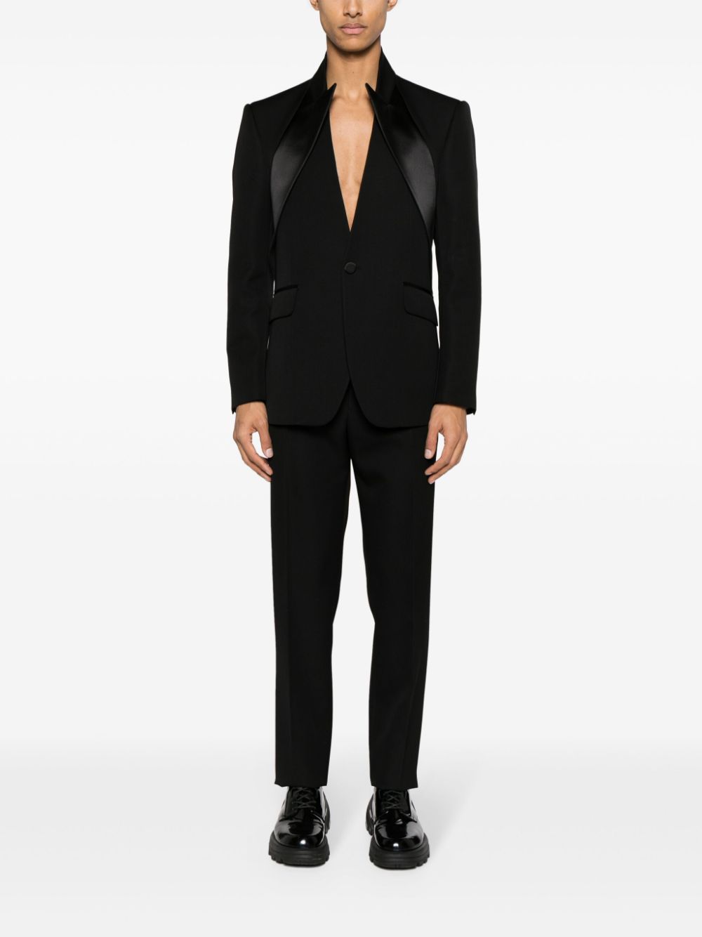 Alexander McQueen mid-rise tailored wool trousers - Zwart