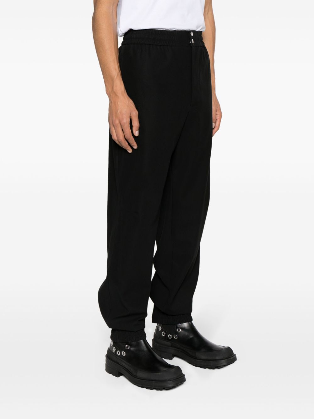 Alexander McQueen elasticated-waist tapered trousers Men