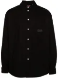 Kenzo logo-patch padded shirt jacket - Black