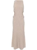 Cult Gaia Andreas ribbed-knit midi dress - Neutrals
