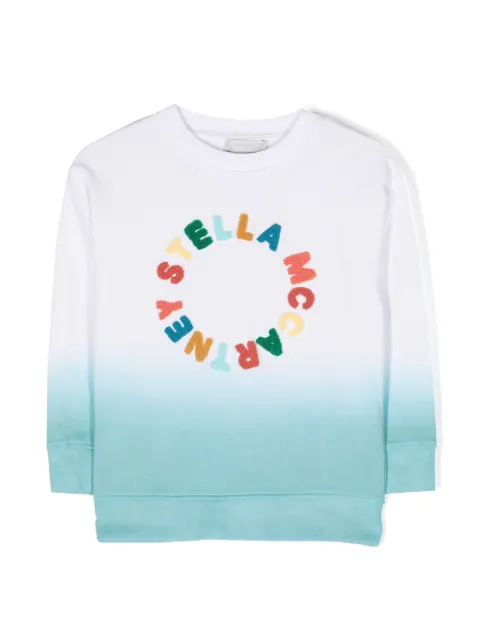 Stella McCartney Kids logo-patch ombré sweatshirt