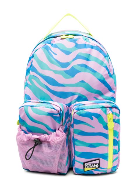 Stella McCartney Kids wavy-print backpack