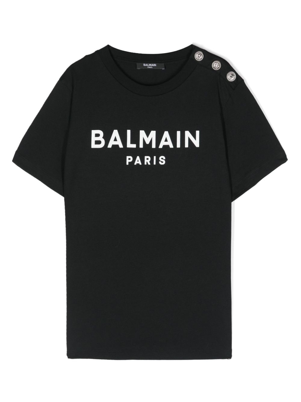 Balmain Kids' Logo-print T-shirt In Black