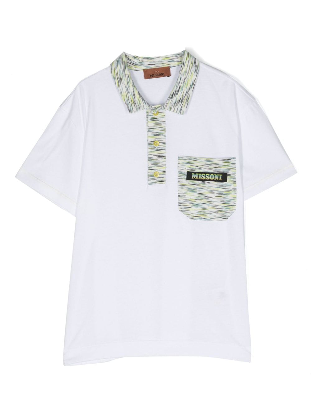 Missoni Kids' Logo-appliqué Polo Shirt In White