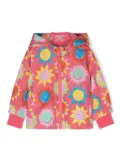 Stella McCartney Kids smiley-suns zipped jacket - Red