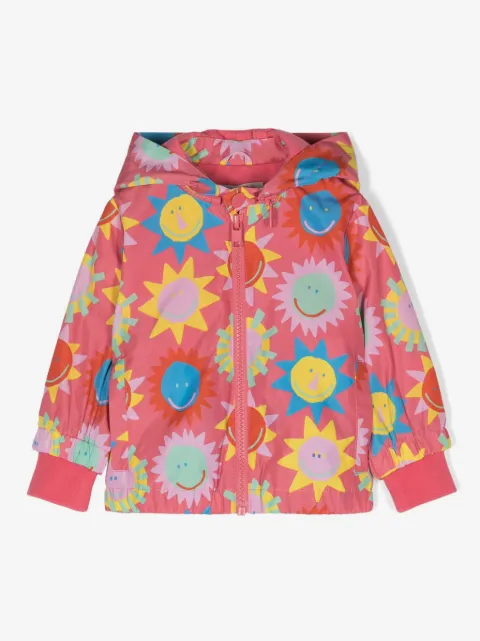 Stella McCartney Kids chamarra con cierre y motivo de smiley