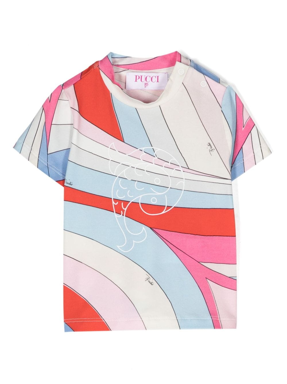 Pucci Junior Babies' Iride-print Jersey T-shirt In White
