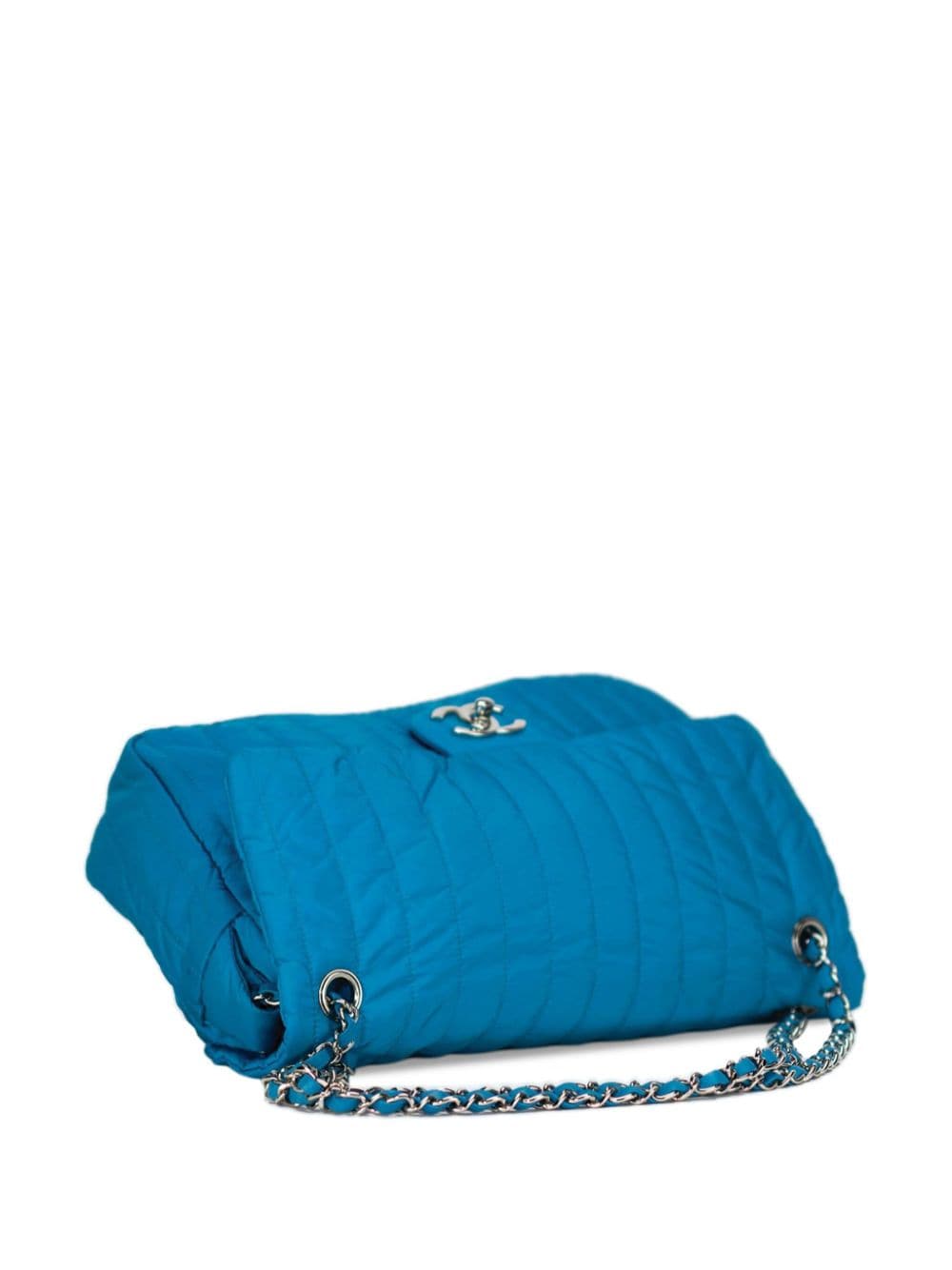 Pre-owned Chanel 2012 Classic Flap Quilted Shoulder Bag In Blue