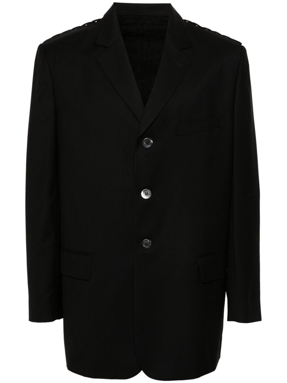 Shop Magliano Miss  Detachable-panel Blazer In Black