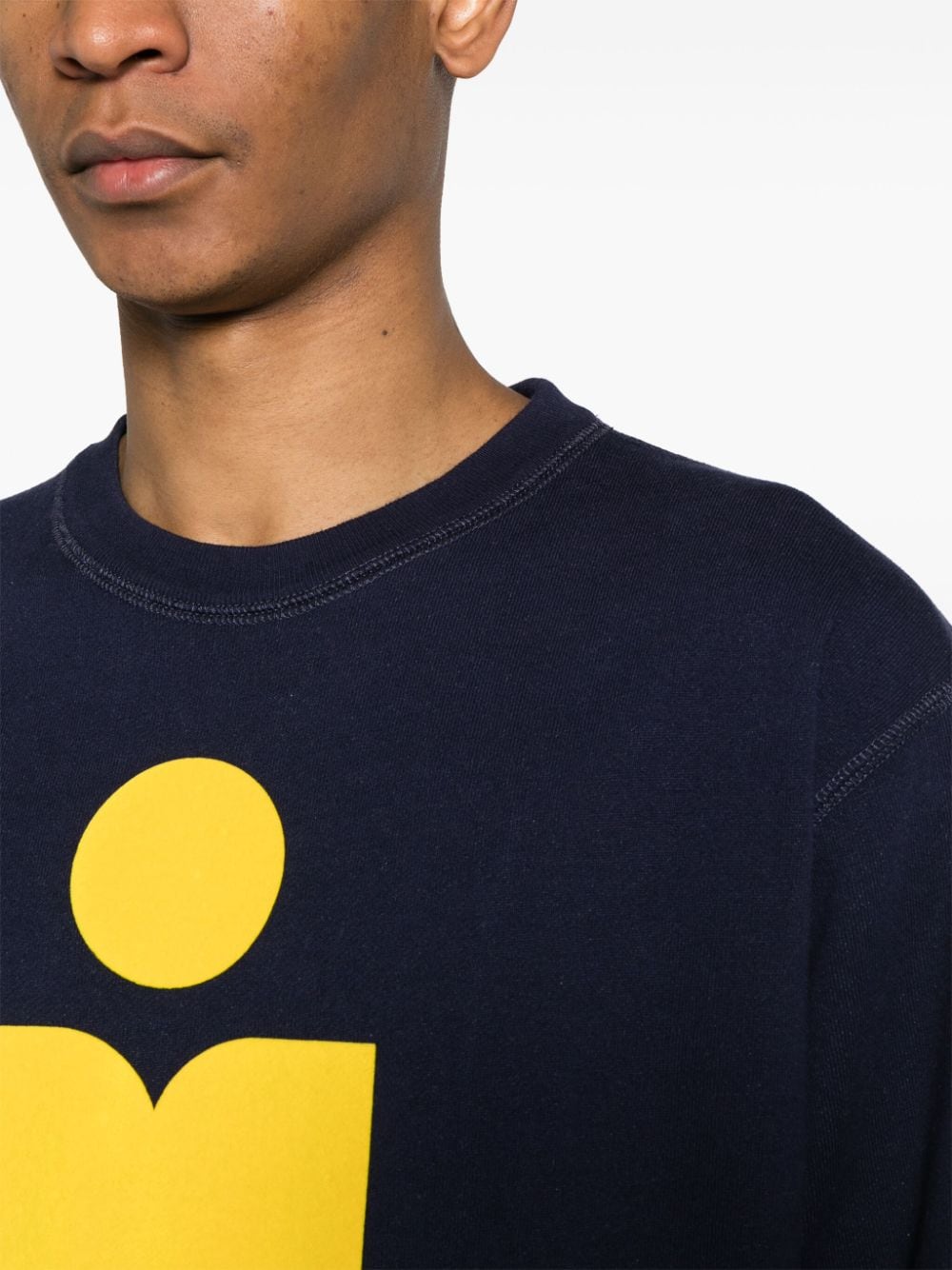 Shop Marant Mikoy Logo-flocked Sweatshirt In Blue