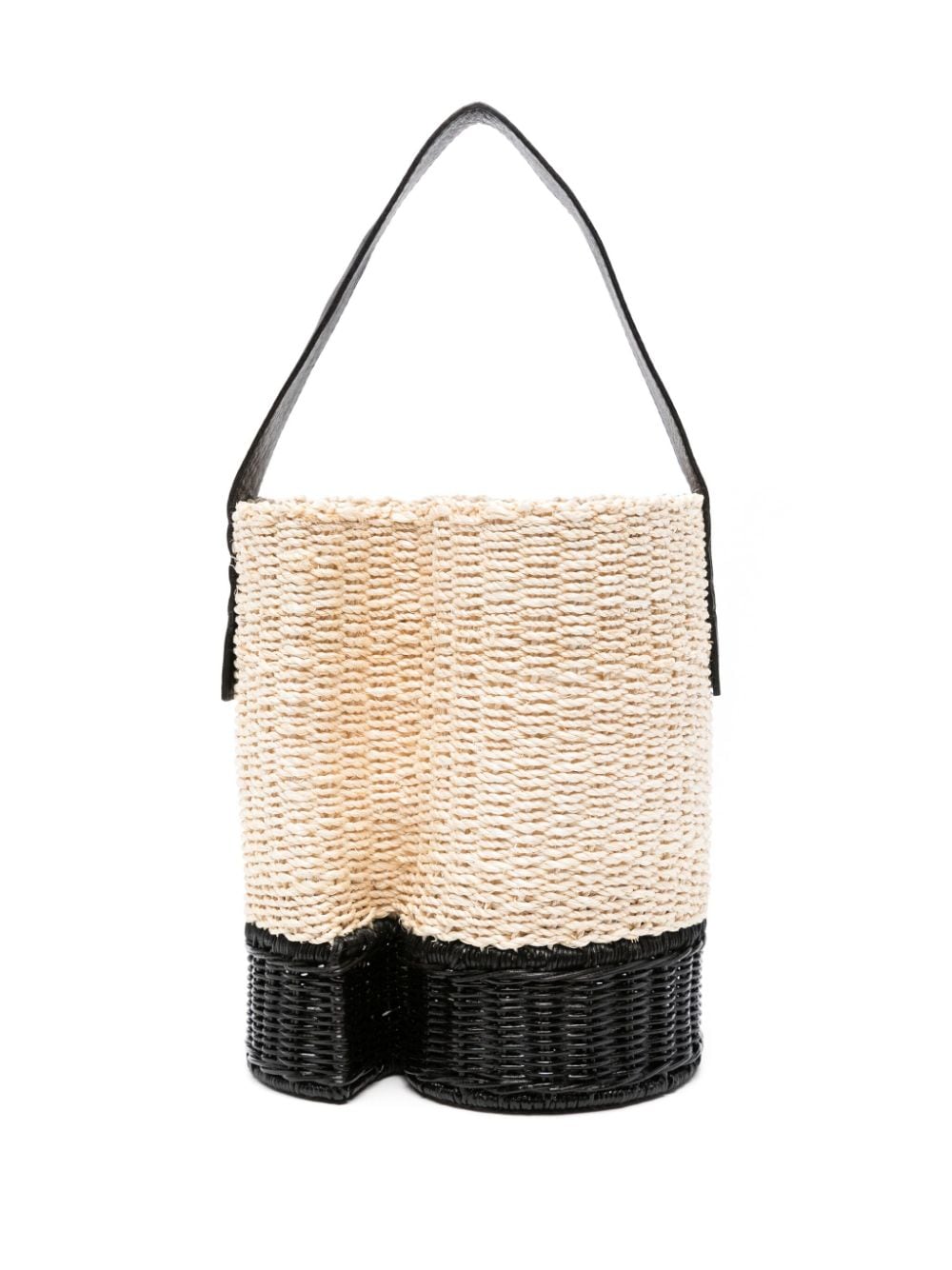 interwoven bucket bag