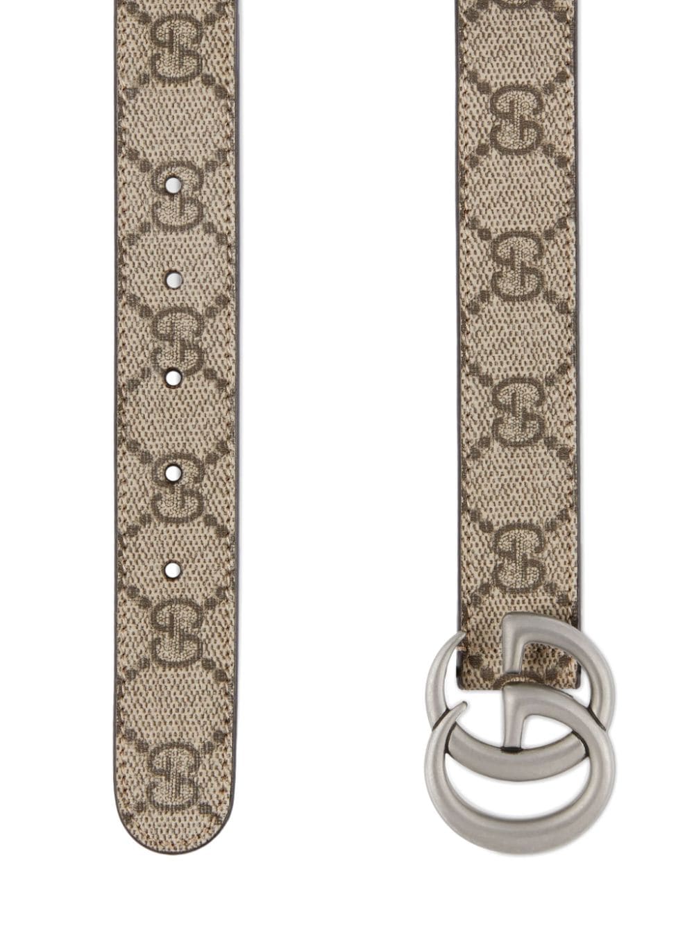 Shop Gucci Double G-buckle Belt In Neutrals