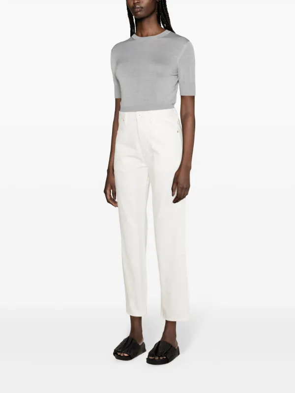パンツ JIL SANDER Women Straight Pants J01KA0137J65005 105 White JIL SANDER White Straight Pants for Women | Modalova