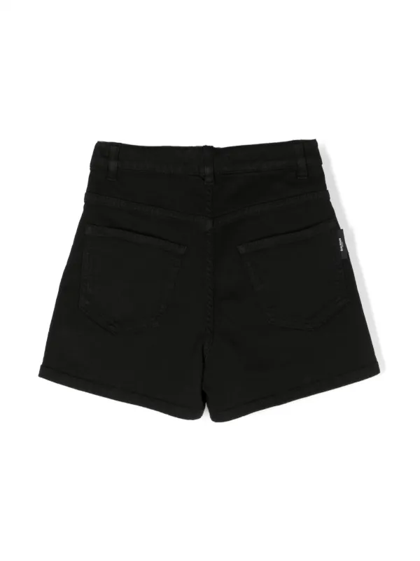 Balmain Kids button-embellished Denim Shorts | Black | FARFETCH