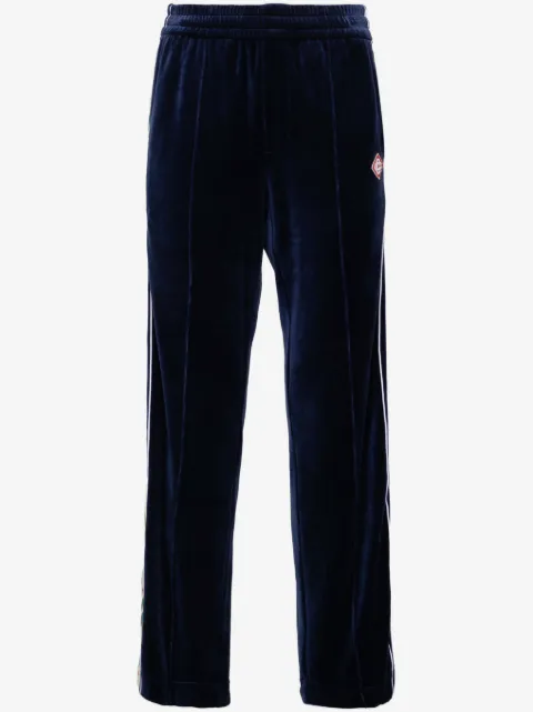 Casablanca Heart Monogram velvet track pants