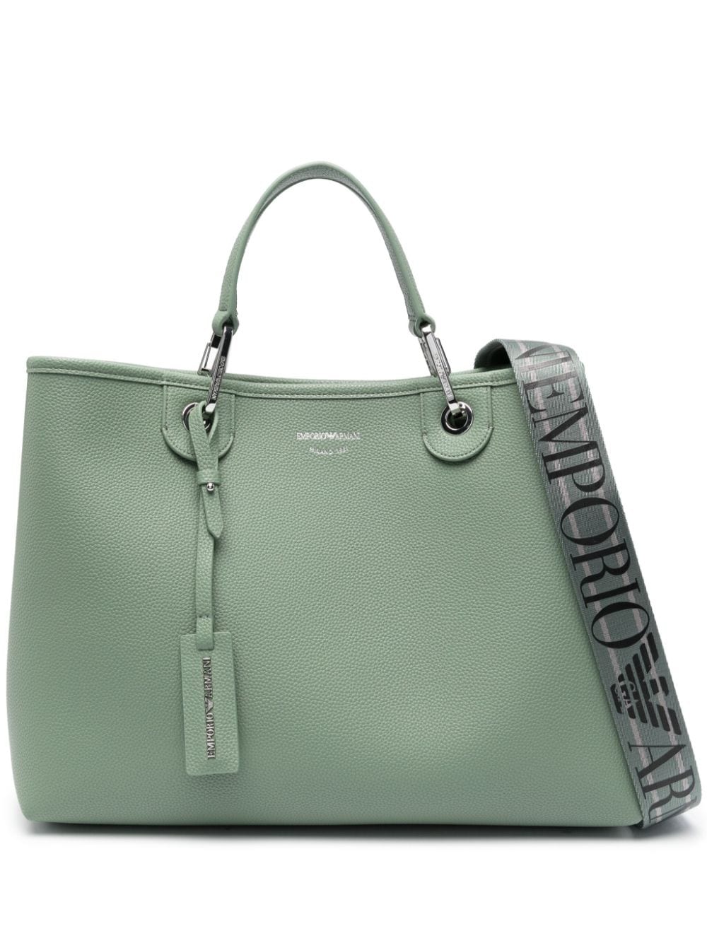 Shop Emporio Armani Medium Myea Tote Bag In Green