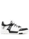 Moschino logo-tape leather sneakers - White