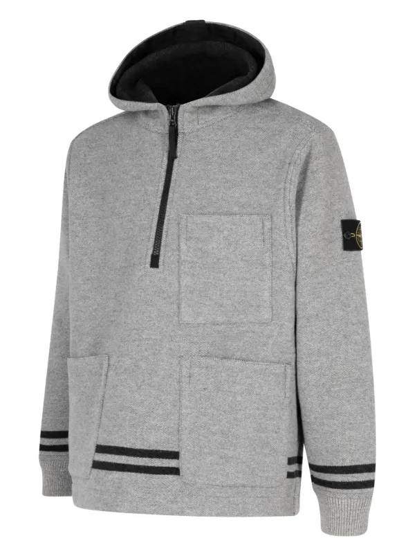 Stone island wool hoodie on sale