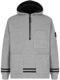 Stone Island wool-blend striped hoodie - Grey