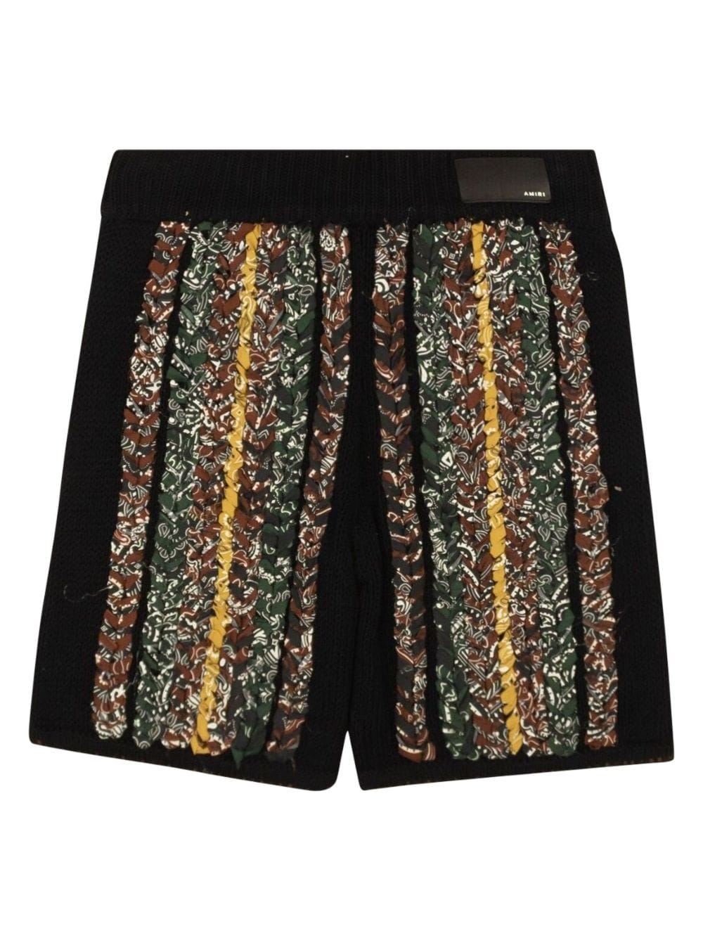 AMIRI Gevlochten shorts met bandanaprint - Zwart