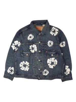 Denim Tears x Levi's wreath-print Denim Jacket | White | FARFETCH ZA