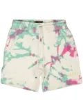 AMIRI tie dye-print cotton shorts - White