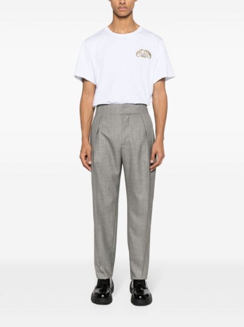 mid-rise tailored trousers