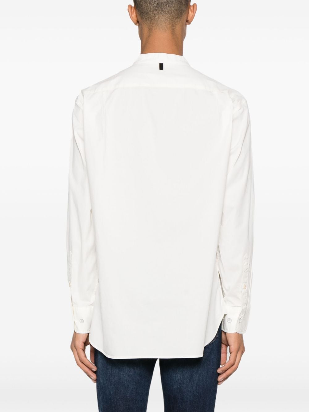 Shop Rag & Bone Band-collar Poplin Shirt In White