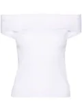 Fabiana Filippi off-shoulder fine-ribbed top - White