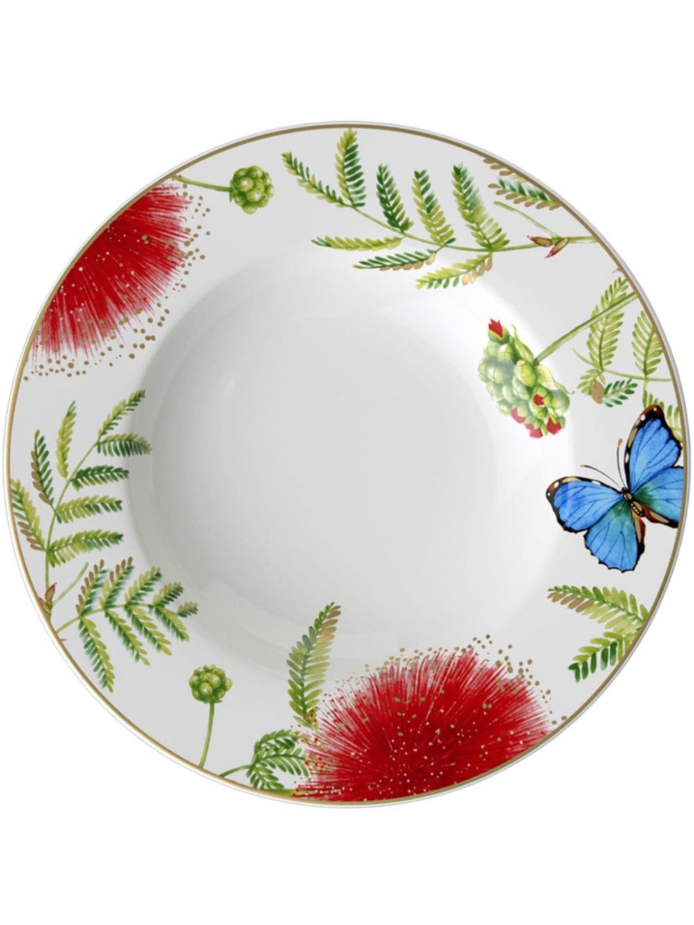 Villeroy & Boch Amazonia Anmut Porcelain Soup Plates (set Of Six) In White