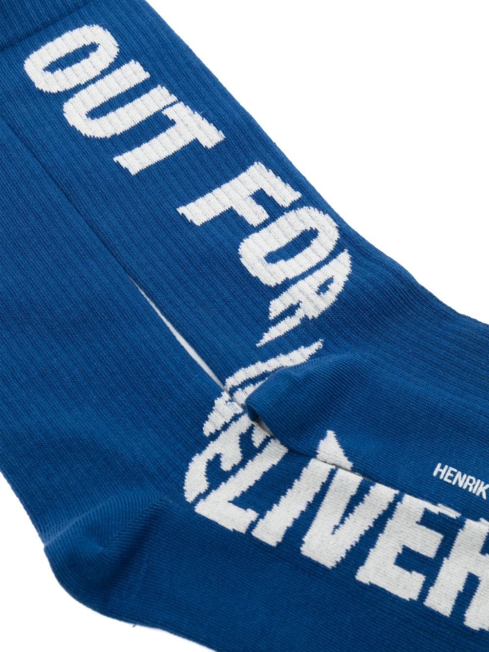 Shop Henrik Vibskov Out For Delivery Two-tone Socks In Blue