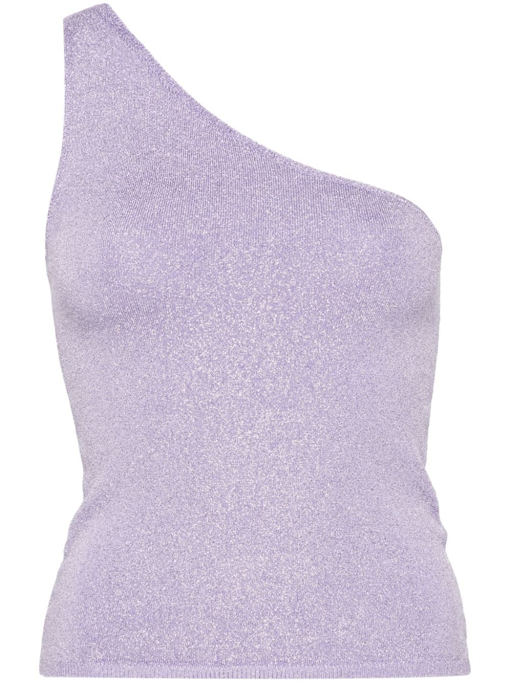 Maje one-shoulder lurex tank top - Violett