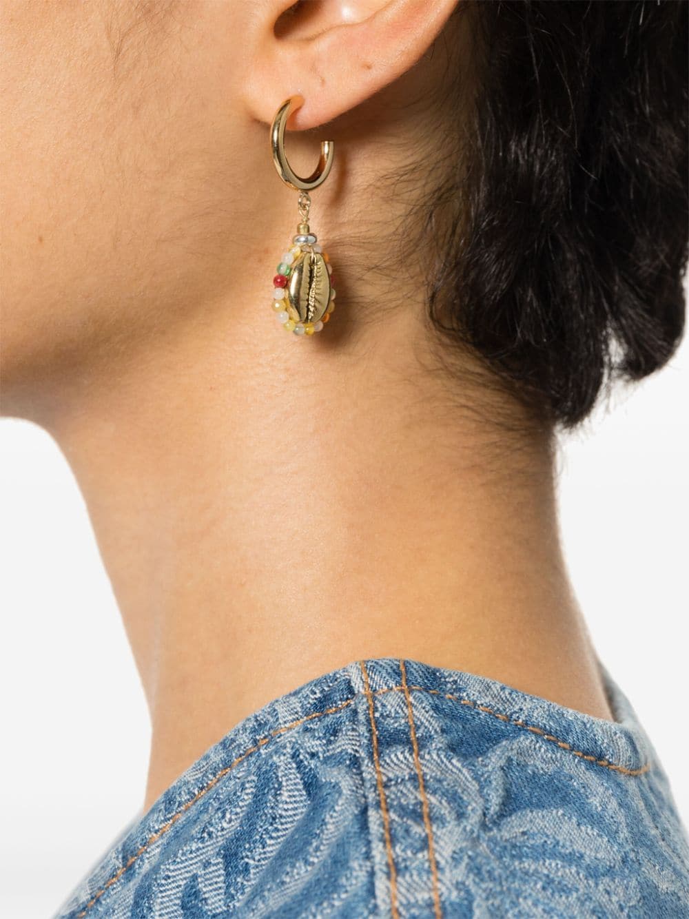Shop Isabel Marant Shell-pendant Drop Earrings In Gold