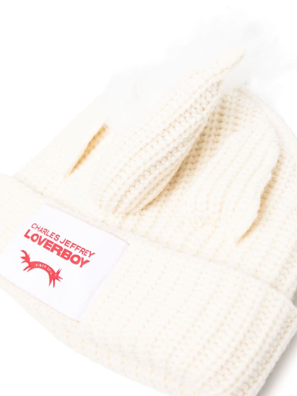 Charles Jeffrey Loverboy Chunky Unicorn beanie - Beige