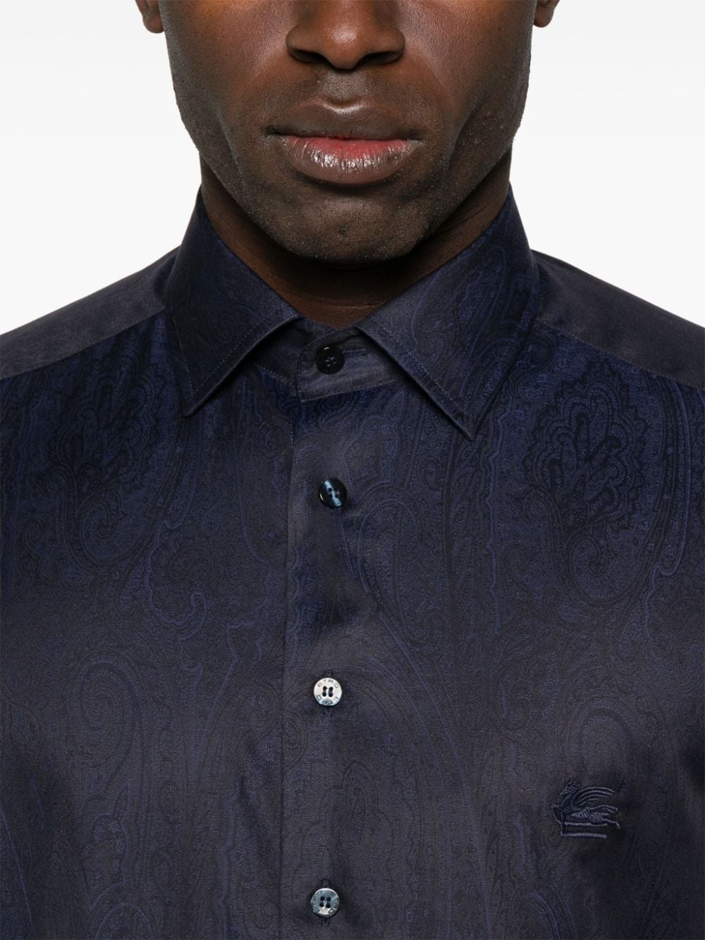 ETRO Overhemd met paisley-jacquard Blauw