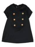 Balmain Kids double-breasted virgin wool shirtdress - Blue