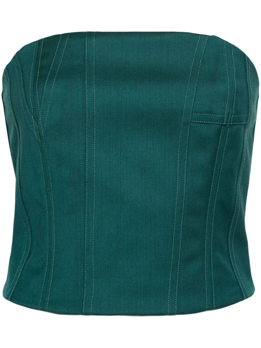 Shop Amiri Ma Wool Bustier In Green