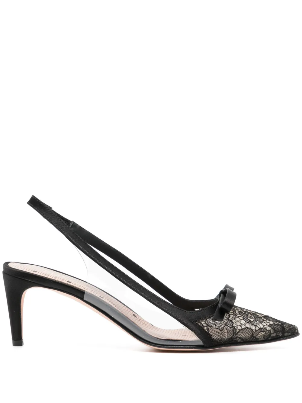 Redv Sandie 60mm Pointed-toe Slingback Pumps In Black