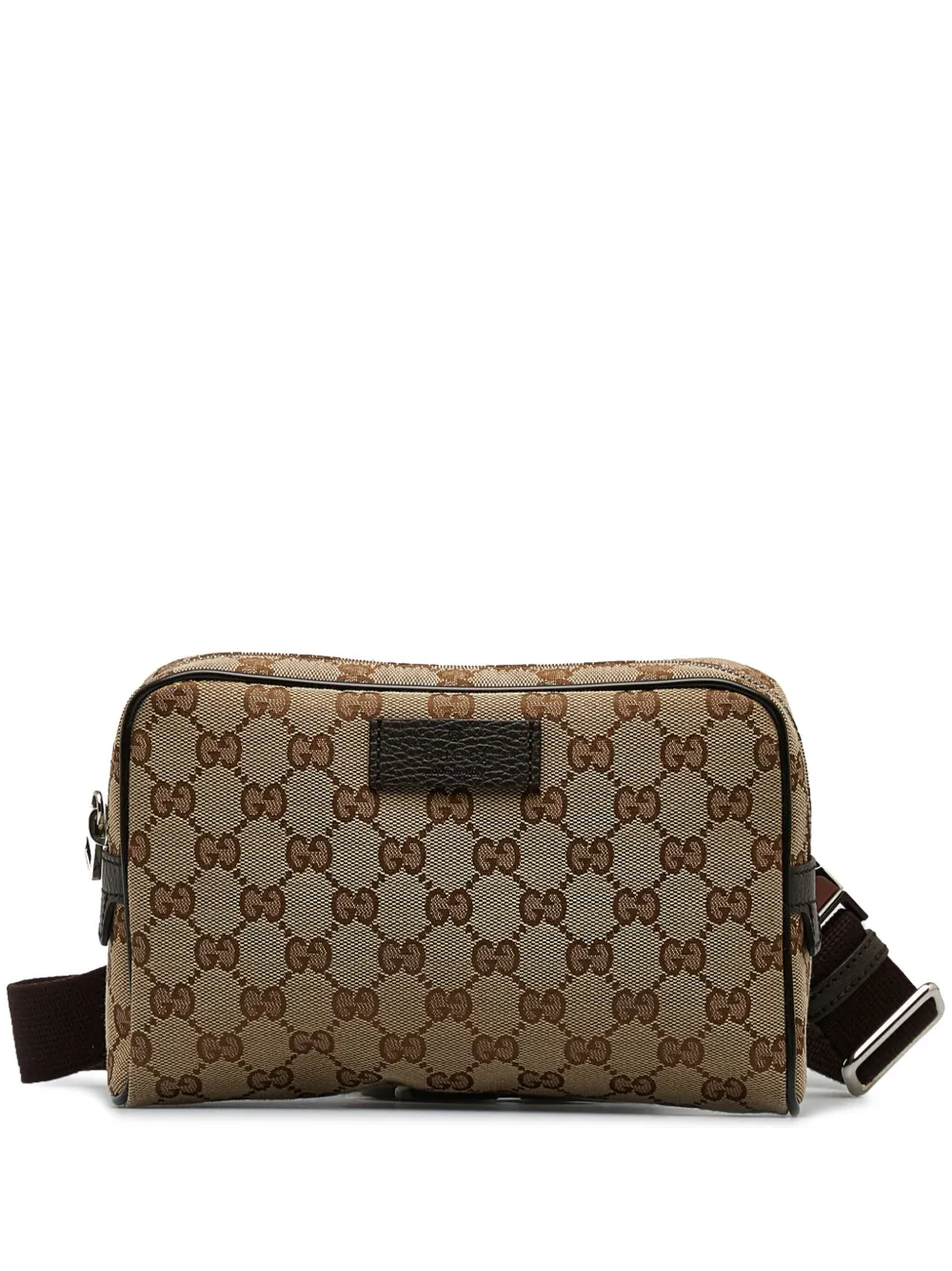 Pre-owned Gucci 2000-2015 Gg Canvas Belt Bag In Brown