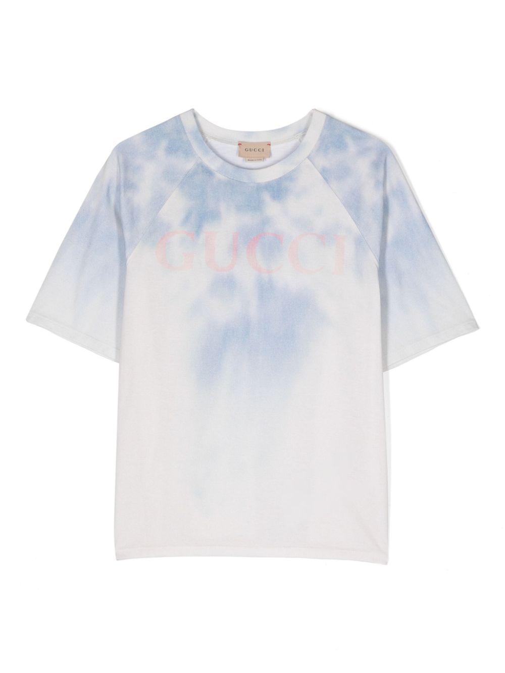 Gucci Kids T-shirt met logoprint Blauw