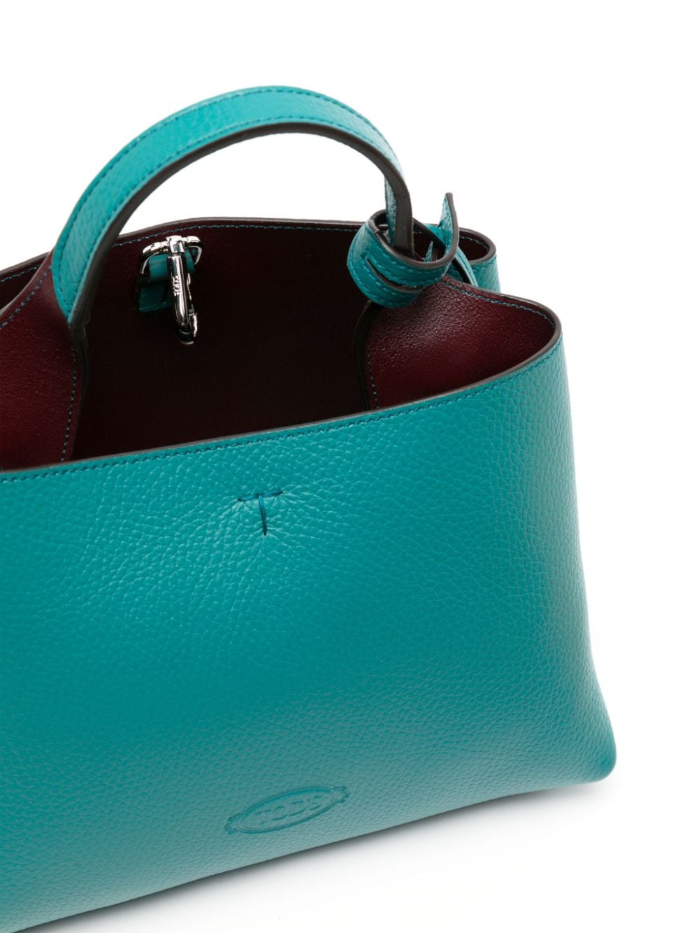 Shop Tod's Micro Leather Tote Bag In Blue